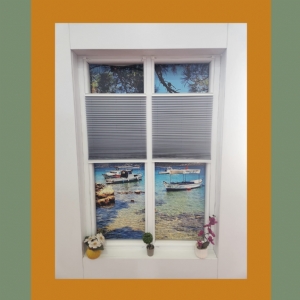 5M Düz Gri Plise perde