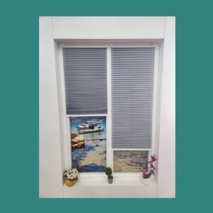 5M Düz Gri Plise perde